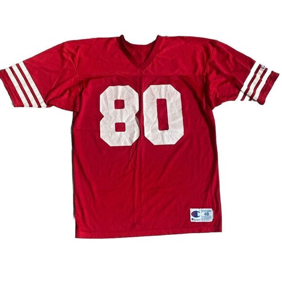 Champion Brand San Francisco 49ers Jerry Rice 80s Jersey SZ 48 Vintage - Picture 1 of 14